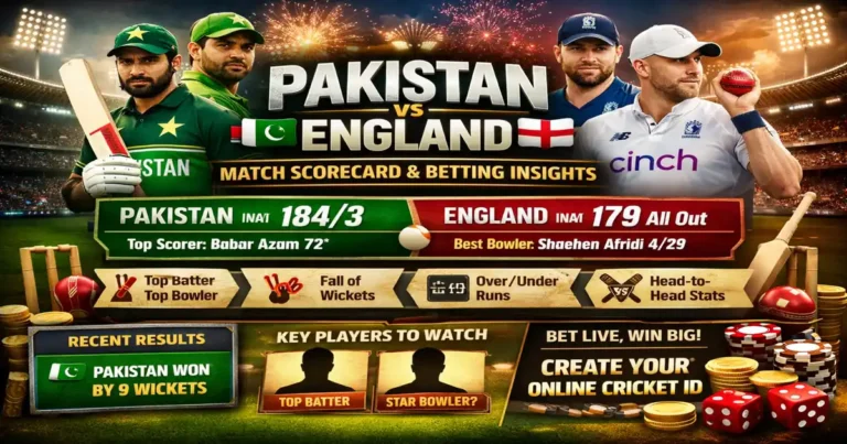 Pakistan National Cricket Team vs England Match Scorecard