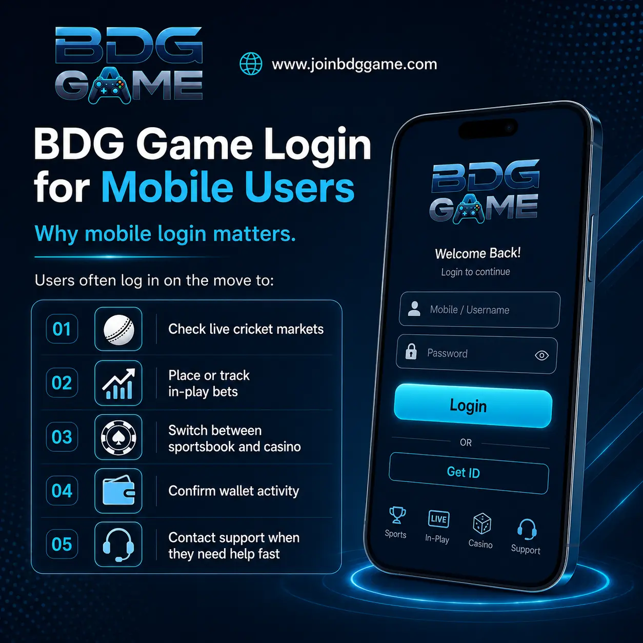 BDG Game Login for Mobile Users