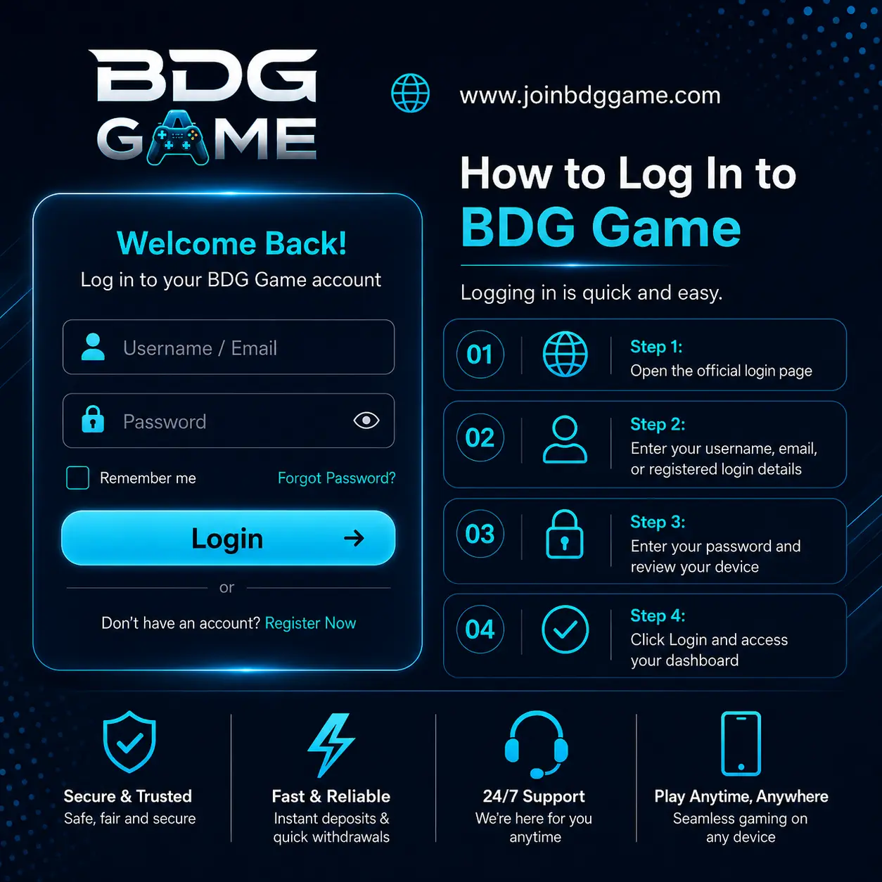 How to Log In to BDG Game
